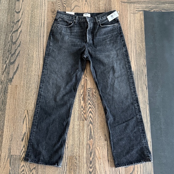 Agolde Women's Fran Charcoal Straight Leg Jeans - Picture 9 of 9